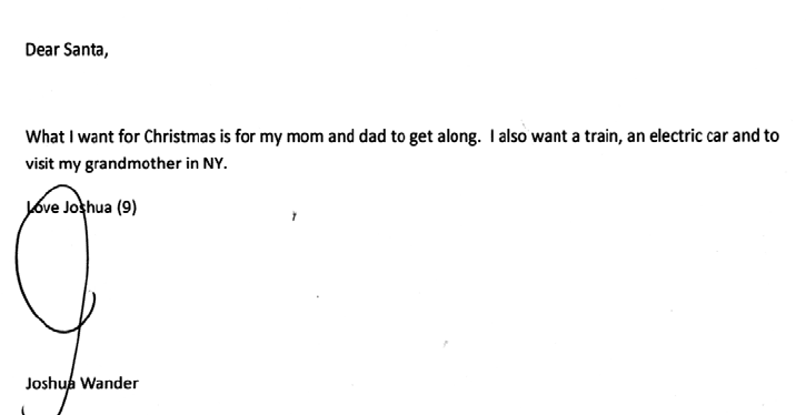 "…for my mom and dad to get along."