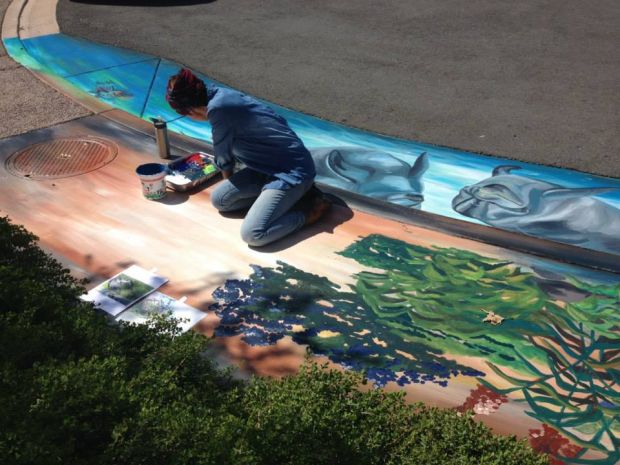 Local Artist Paints Malibu Storm Drain