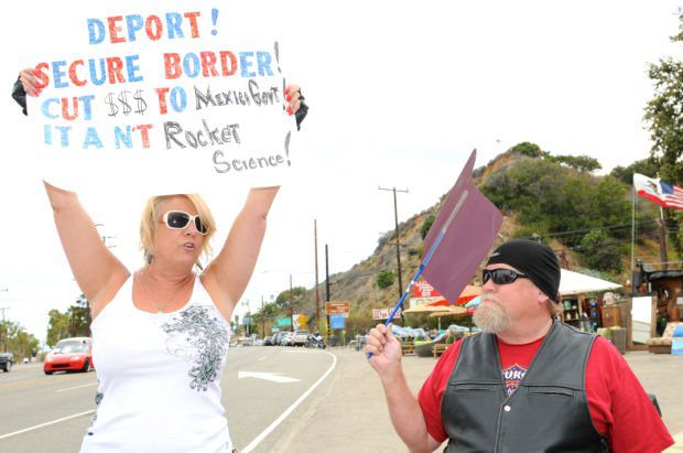 Residents Take to PCH in Protest of Immigration