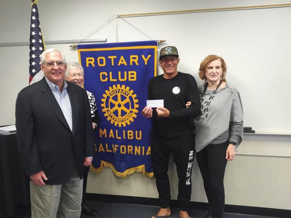 Rotary Club Presents Donation to Malibu Surf Team