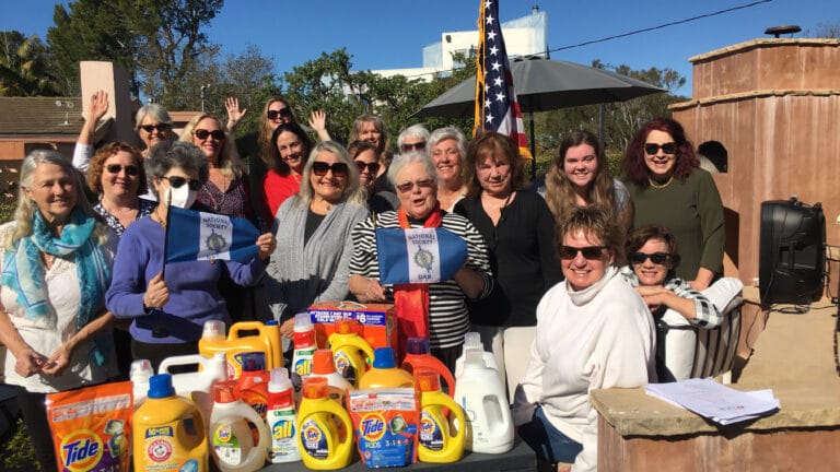 Malibu chapter of the DAR collected detergent for Rainbow Services ￼