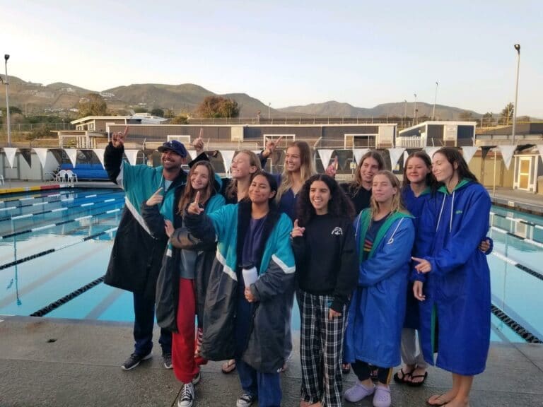 Shark girls team swims to league championship