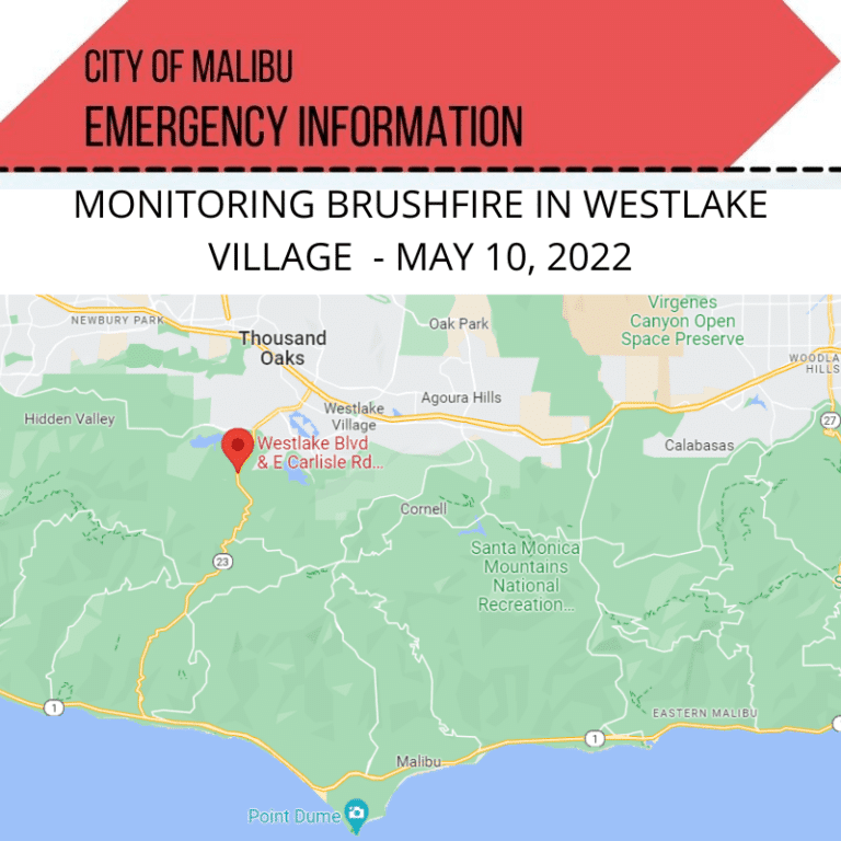 Brush Fire in Westlake Village and Carlisle no current threat to Malibu