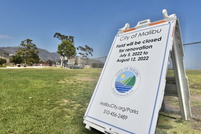 Malibu Bluffs Park Multipurpose Field Closed July 5 to August 12 for it’s bi-annual rest and renovation Malibu Bluffs Park Multipurpose Field Closed July 5 to August 12 for it’s bi-annual rest and renovation