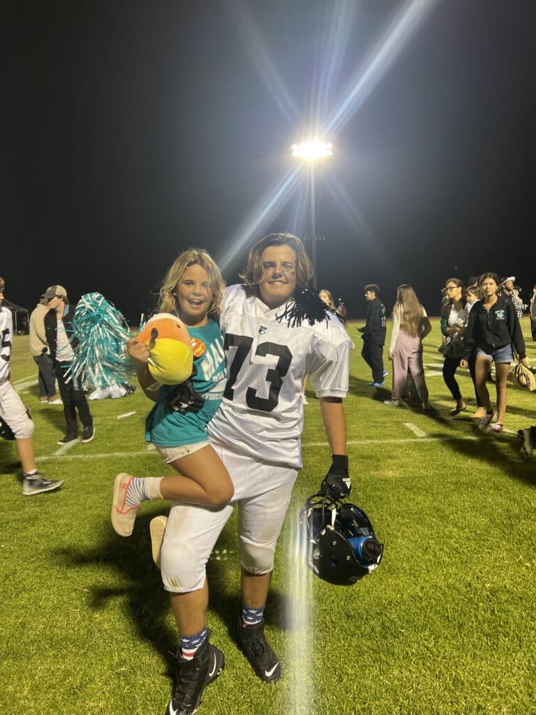 MHS Football Jennifer Briggs Son and Daughter
