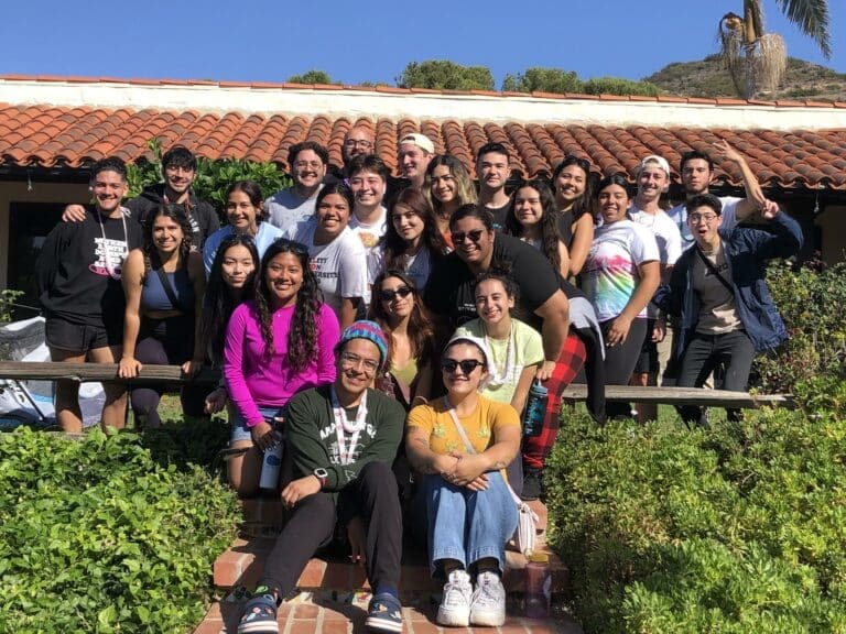 Volunteers for UCLA’s student charity train in Malibu