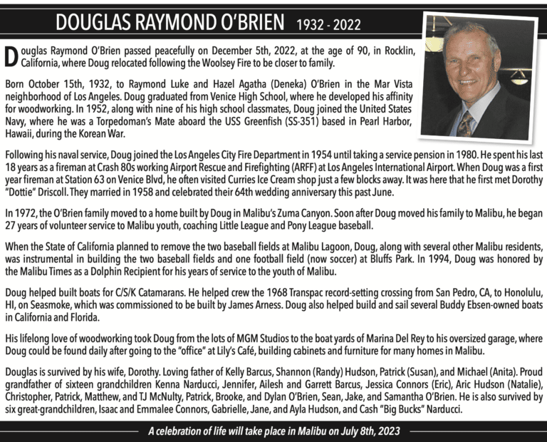 Obituary: Douglas Raymond O’Brien Obituary: Douglas Raymond O’Brien