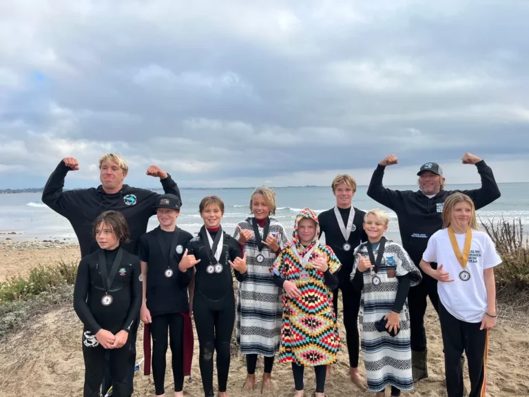 Malibu Sharks Surf team compete at Carpinteria State Beach
