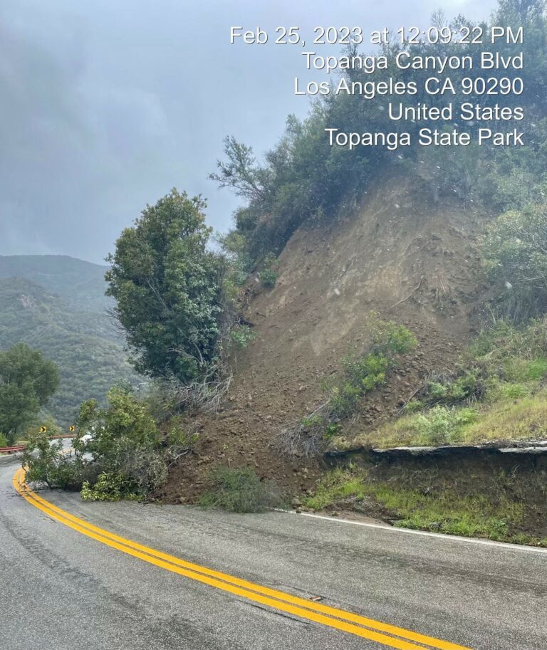 All lanes have reopened from Mudslide on Topanga Canyon All lanes have reopened from Mudslide on Topanga Canyon