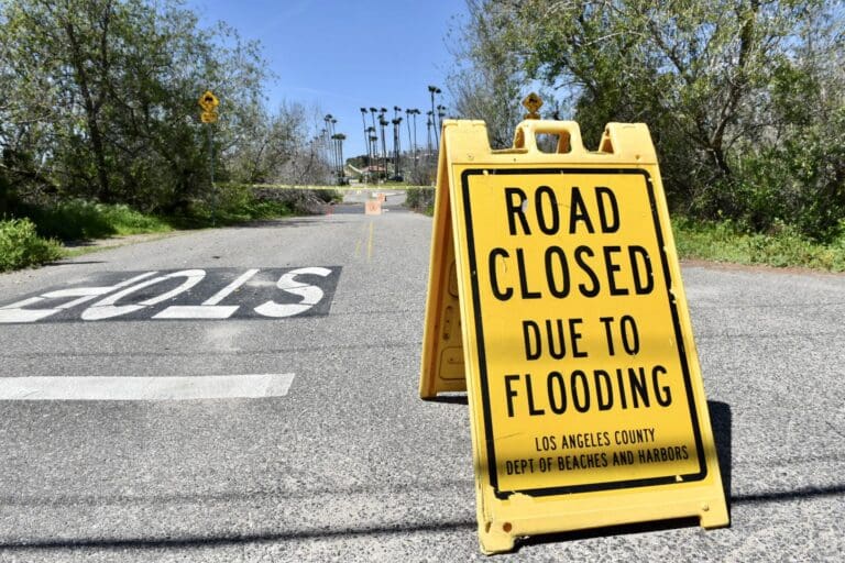 Zuma Beach access road closed due to flooding