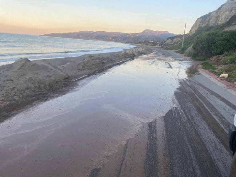 Point Dume access road closed due to debris flow; no current estimate for reopening