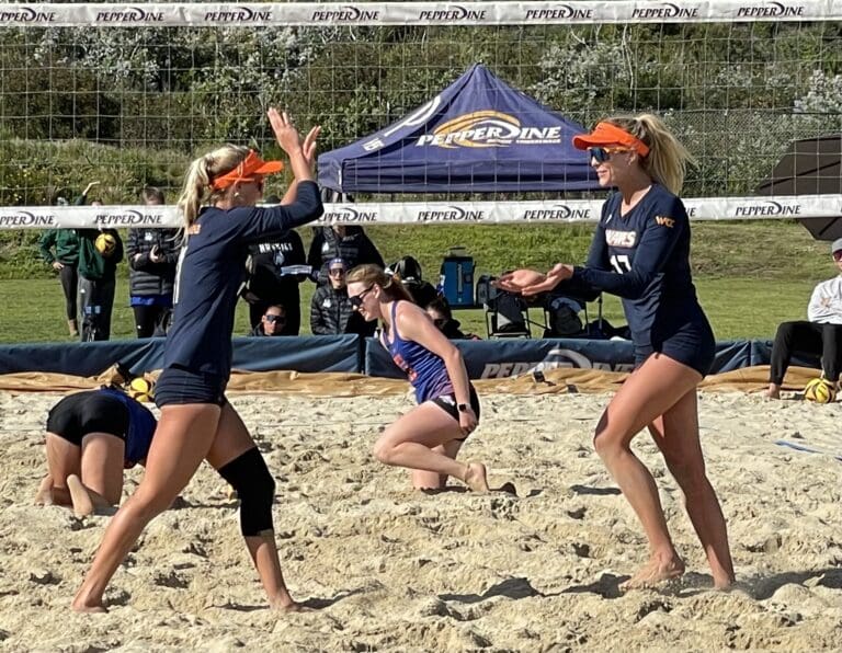 Waves beach volleyball starts season with two victories in one day