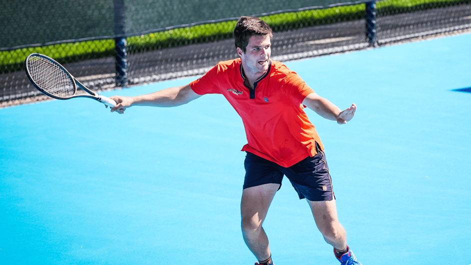 Daniel De Jonge helped Pepperdine win two matches in one day Photo by Morgan Davenport