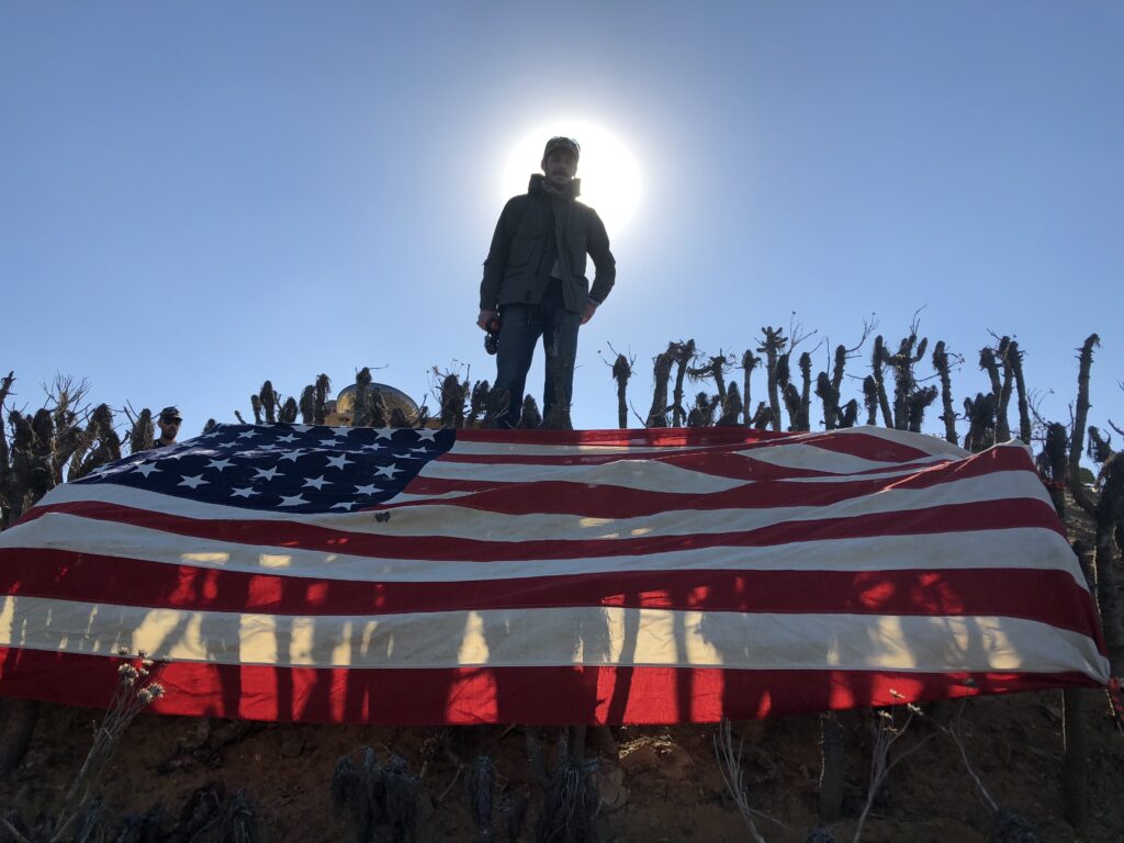 Robert Spangle at the Point Dume headlands during the Woolsey Fire Photo credit Jack Platner