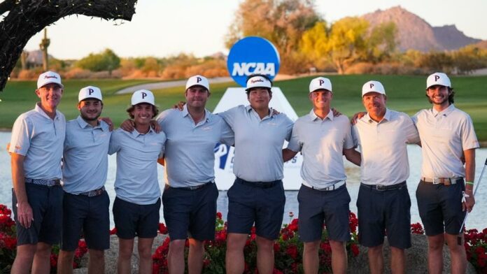 The Pepperdine Waves men's golf team advanced to match play at the NCAA Championships. Photo by Morgan Davenport.