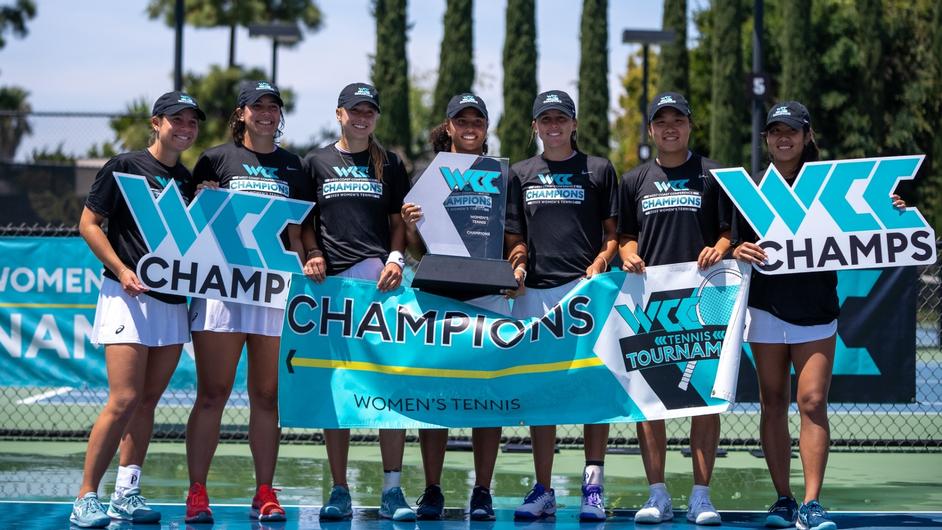The Waves women s tennis team has now won nine consectuve WCC tournament titles. Photo by Kyle Cajero