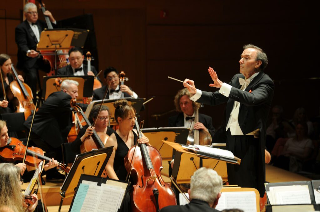 Gary Greene conducting Saturday night and of Legal Voices. Photo by Michael Kohan