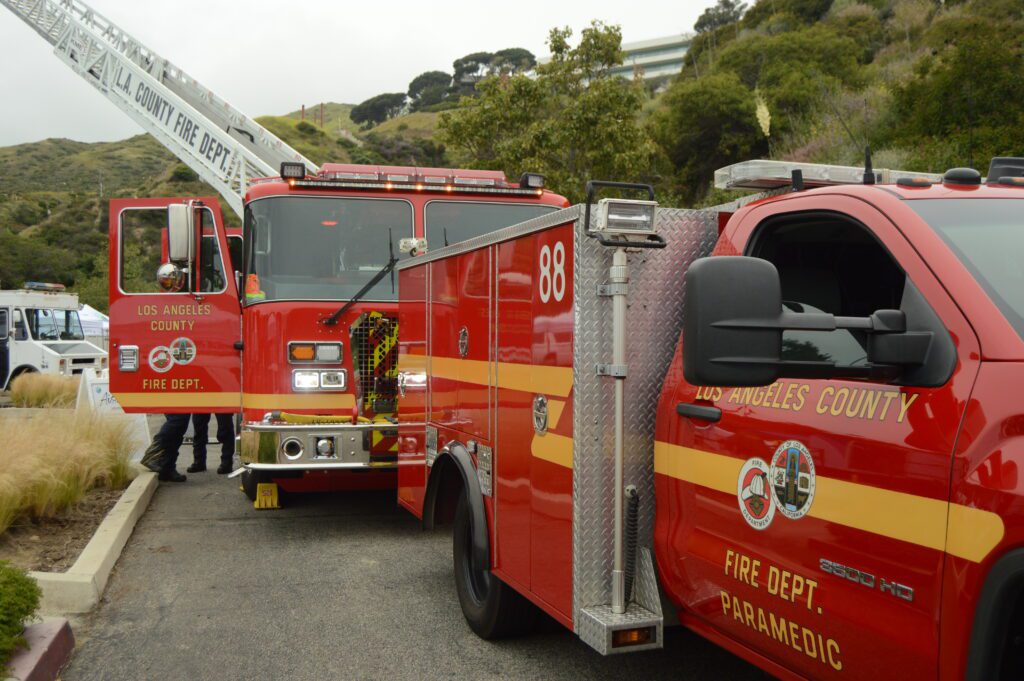 LA County Fire Department vehicles during the Safety Expo on June 10. Photo by Emmanuel Luissi. JPG