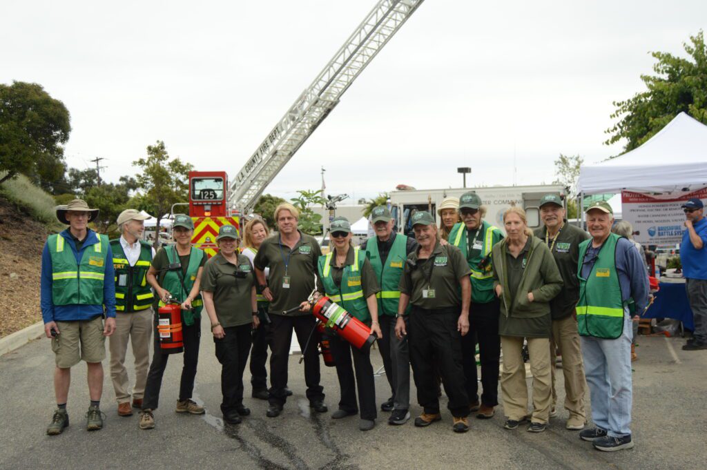 The Malibu CERT team poses for a photo after a fire extinguisher training during the Safety Expo on June 10 1