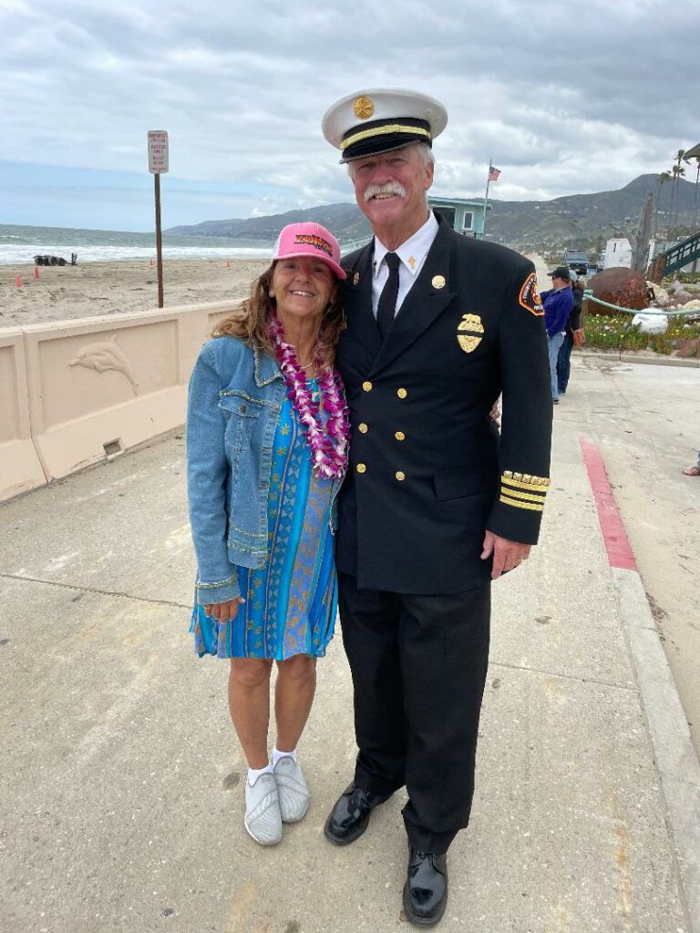 Veronique Haddock daughter in law and L.A. County Fire Dept. Chaplain Barry Nugent