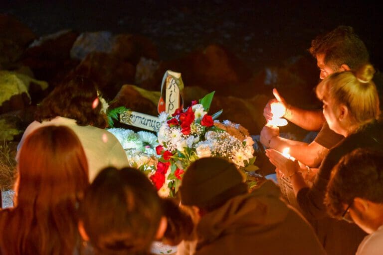 Vigil held at Las Tunas Beach for Emmanuel Baltazar Silva