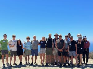 Left to Right Larry Laffer Susan Laffer Marilyn Green Larry Jones Gina Muscatel Ben Allen Ted Vaill Lance Simmens Hap Henry Michael Omary Bill Swartout Pam Ulich and America Kiesau at Point Dume