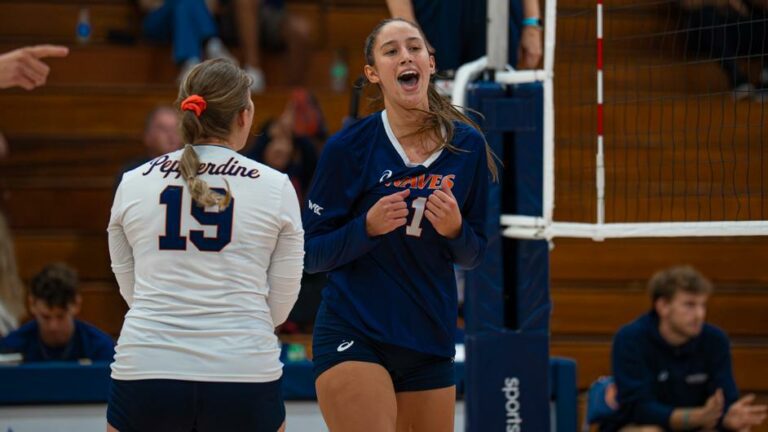 Waves volleyball’s Chillingworth wins WCC weekly honor for third time