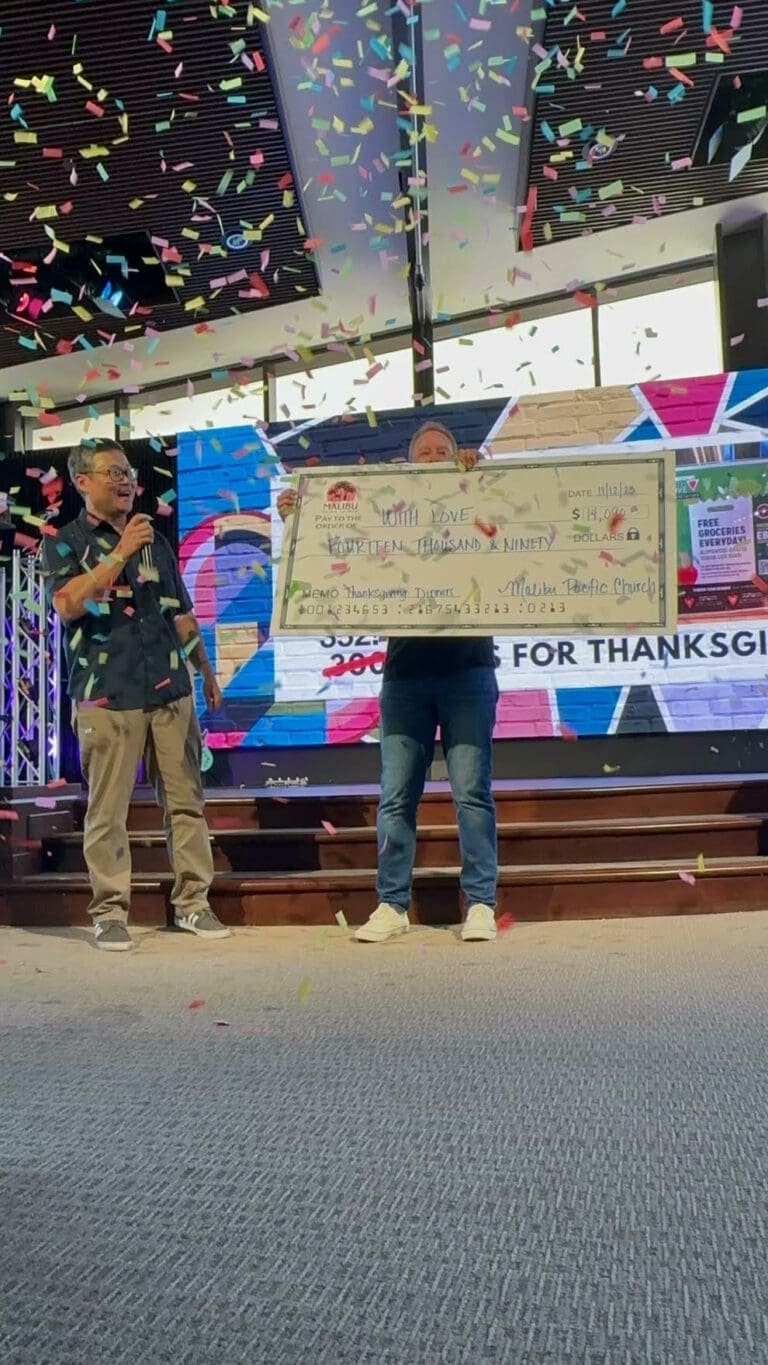 Serving spirit in Malibu