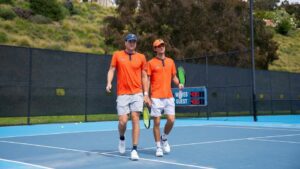 Pepperdines Linus Carlsson Halldin left and George Davis were named the WCC Doubles Team of the Week. Photo by Kyle Cajero