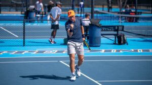 Waves mens tennis defeated two WCC opponents last weekend. Photo by. Kyle Cajero