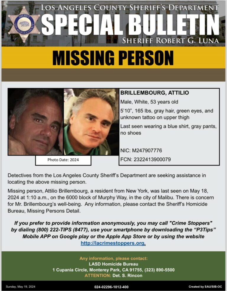 Princess Tatiana’s stepfather determined missing in Malibu