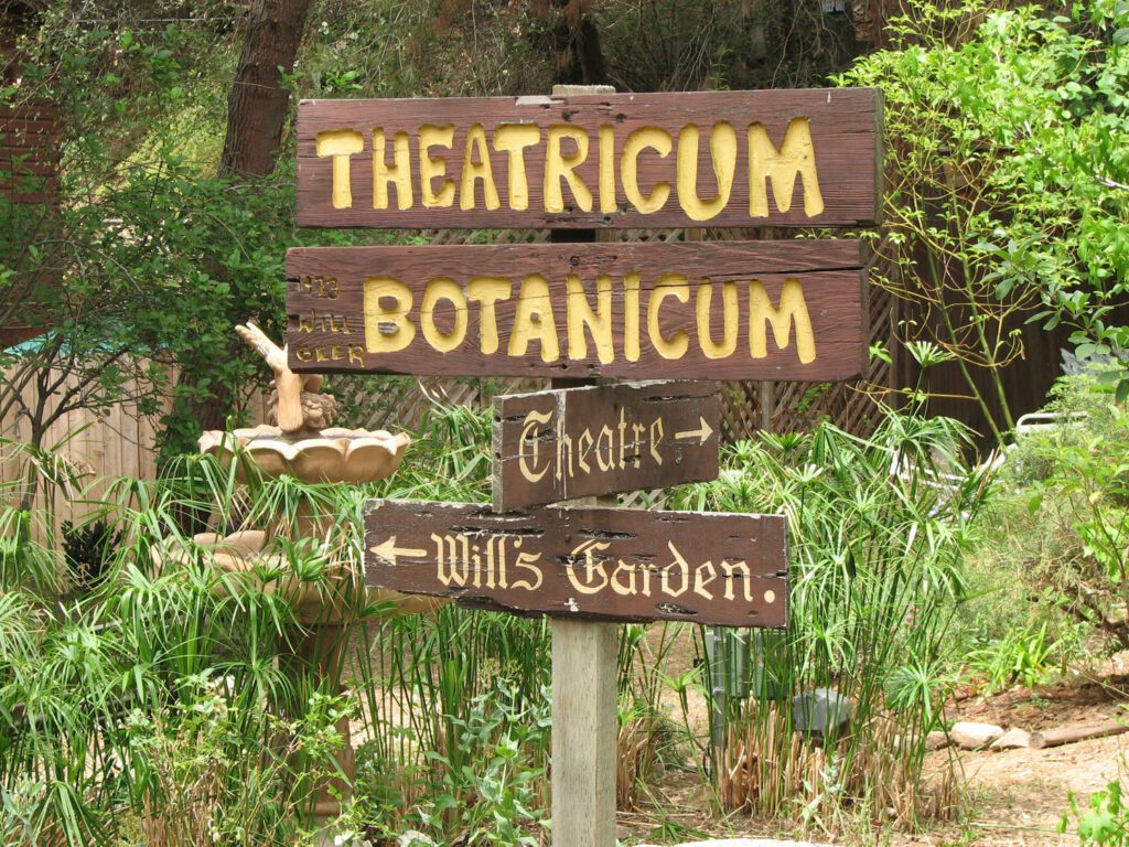 Theatricum sign. Photo courtesy Theatricum Botancium