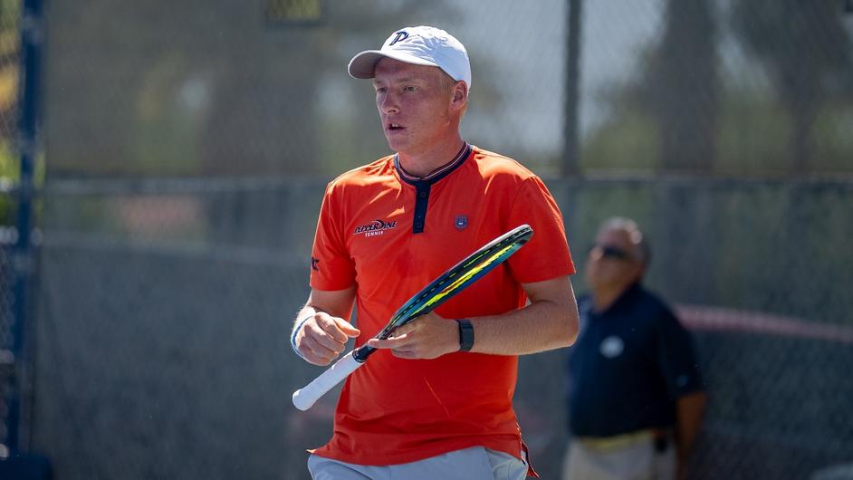 Pepperdine Waves mens tennis player Edward Winter. Pjhoto Kyle Cajero 1