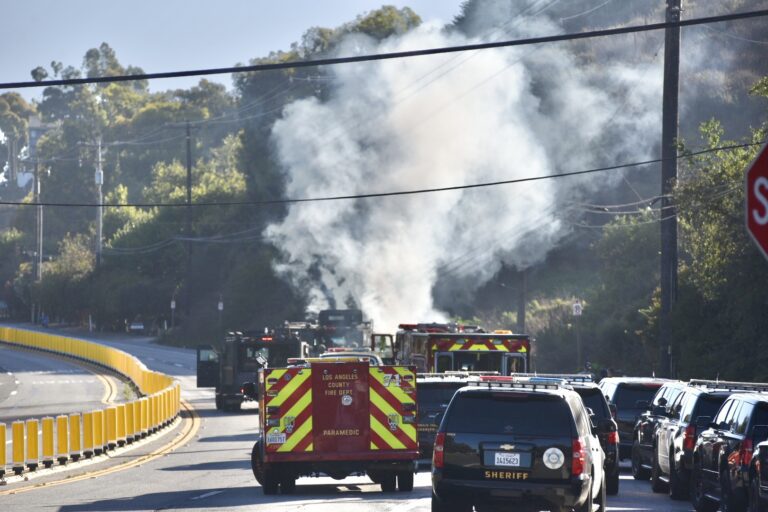 PCH now open after police activity; suspect is now in custody 