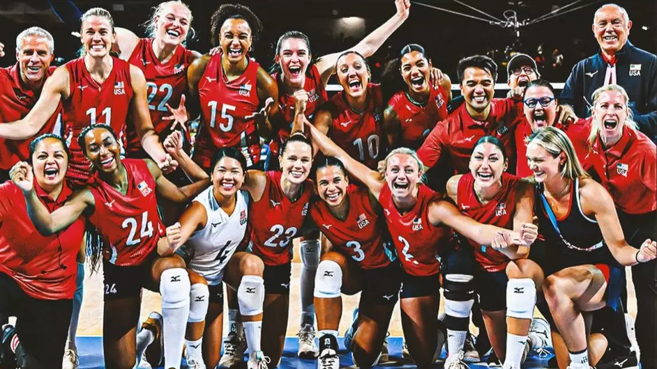 Marv Dunphy top right of the Pepperdine mens volleyball team played a role in his ninth consecutive Olympic Games this Summer helping the U.S. womens volleyball team to a silver medal