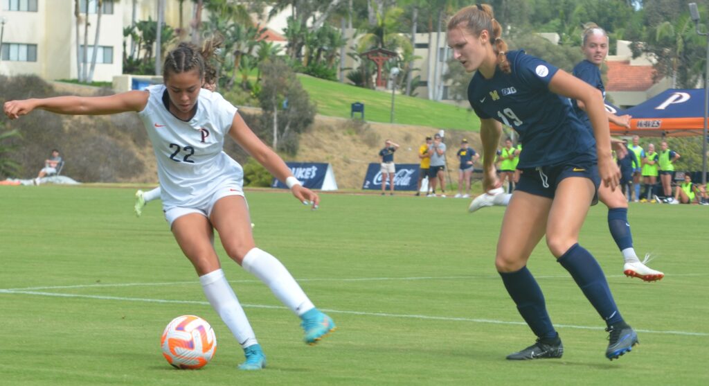 Waves forward Julia Quinonez 22 the 2023 WCC Freshman of the Year is one of Pepperdine womens soccers top returning players. Photo by McKenzie Jackson 1