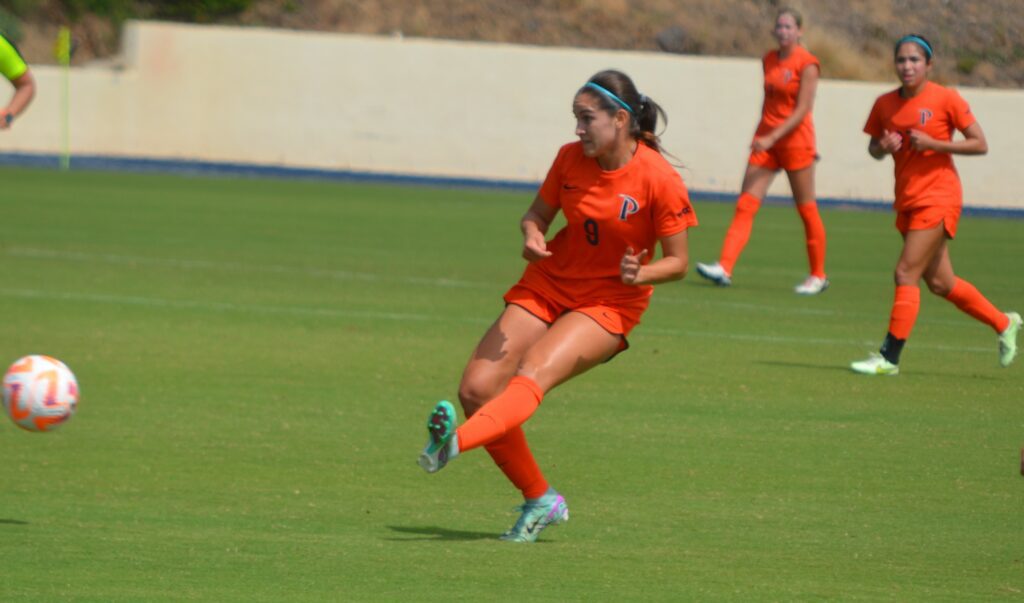 Redshirt junior Tabitha LaParl was honored on Pepperdines senior day and scored a goal. Photo by McKenzie Jackson