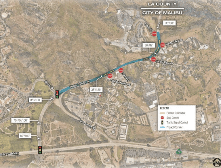 Traffic signals, roundabouts, and more being proposed on Malibu Canyon
