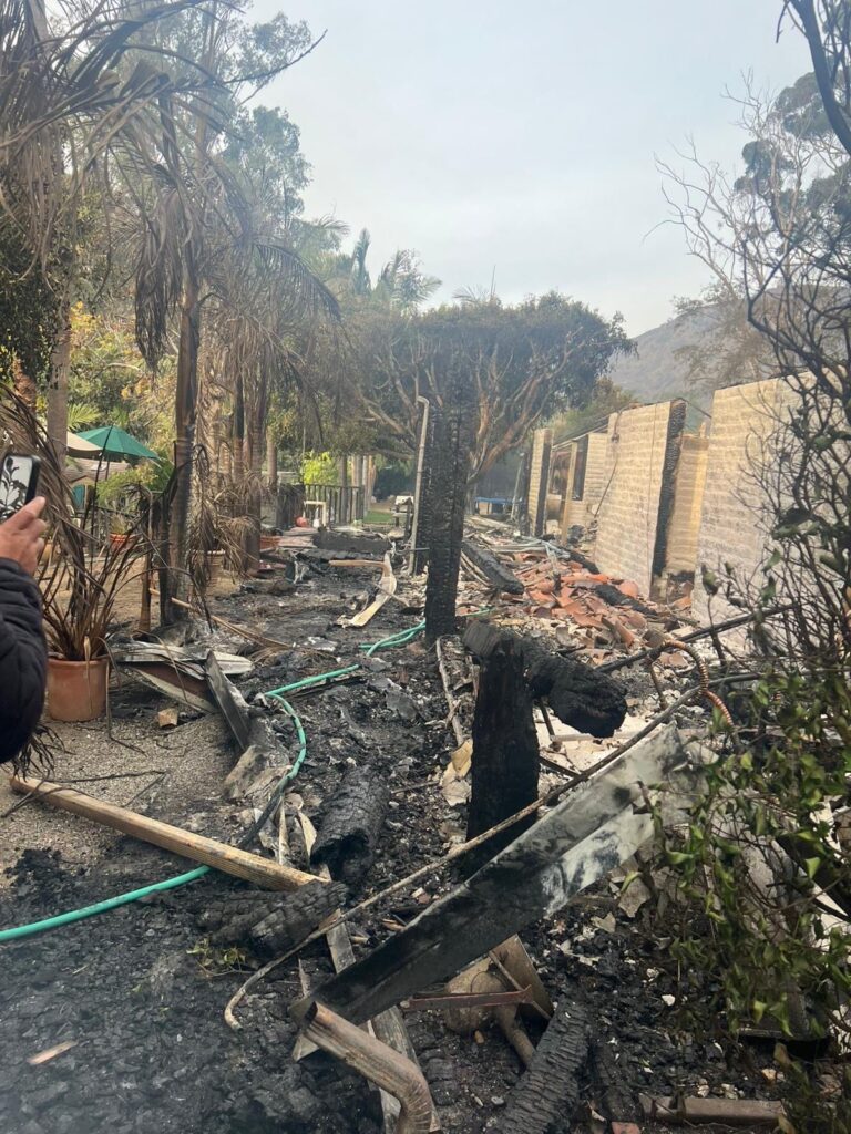 The remains of Nicolas and Lety Lopezs home destroyed by the Franklin Fire on Serra Road are shown. Contributed Photo