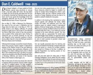 Dan E. Caldwell 1948-2025 | The Malibu Times