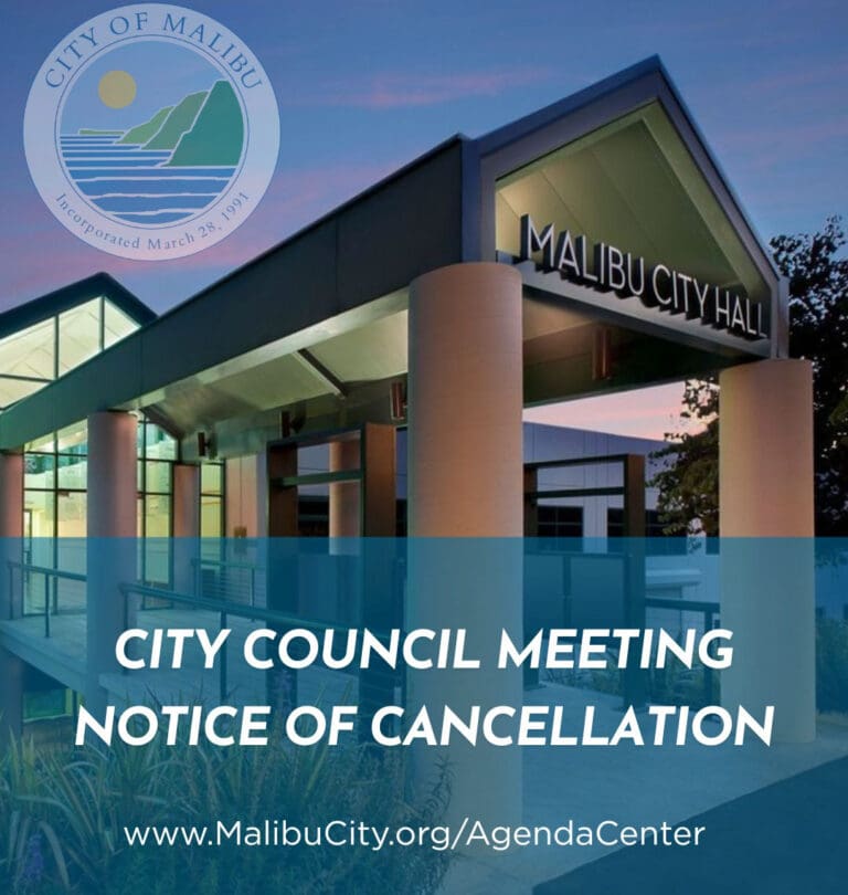 Malibu City Council Meeting Canceled Due to Flood Watch
