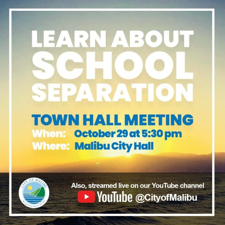 Malibu to host Town Hall on school separation tonight Oct. 29
